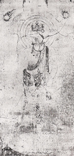 法隆寺金堂壁画 第7号壁 聖観音菩薩像　コロタイプ印刷