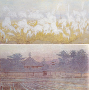 吉田善彦《大和四題　奈良の秋・斑鳩初冬》1968年